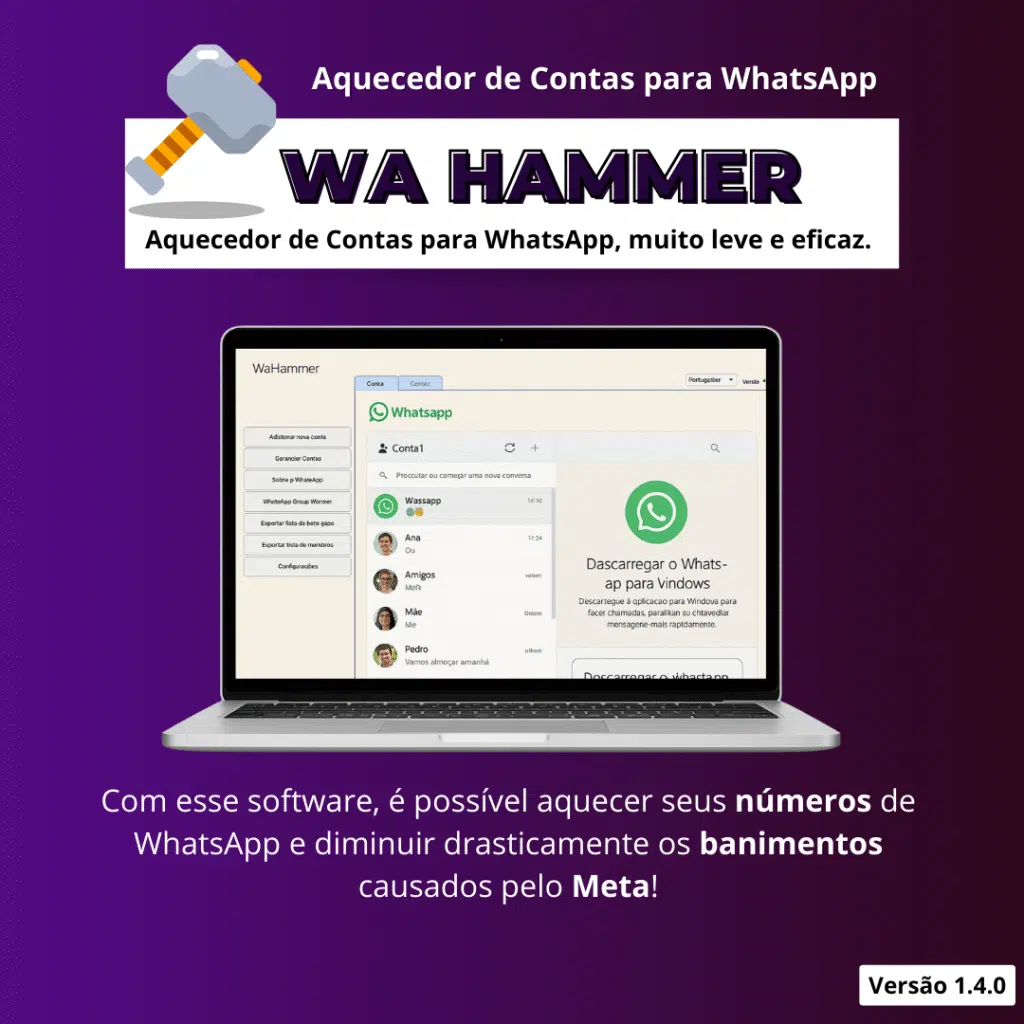 Software WaHammer – Potencialize seu WhatsApp com Aquecimento